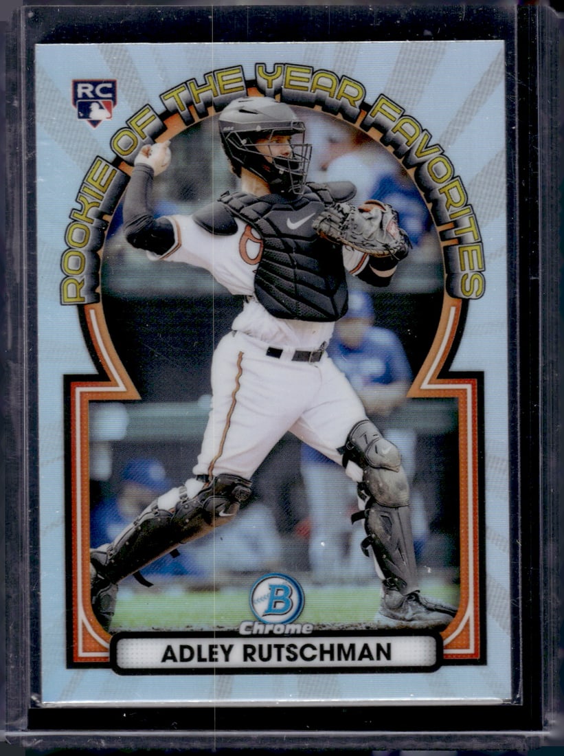 Adley Rutschman Refractor RC 2023 Bowman Chrome #ROYF-4 baltimore orioles catcher mlb rookie (1 of 2)