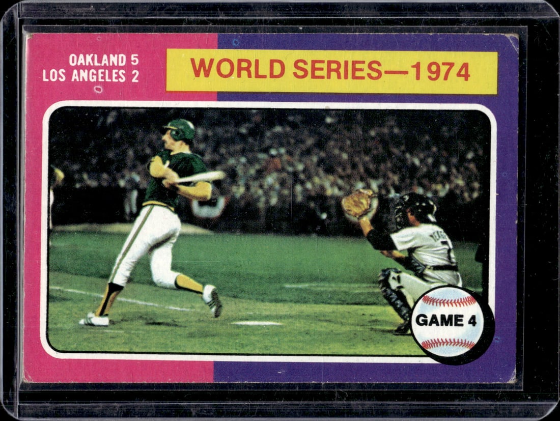 World Series 1974 Game 4 1975 Topps #464: World Series 1974 Game 4 1975 Topps #464