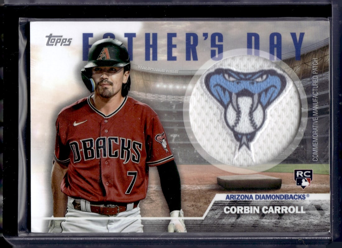 Corbin Carroll Father's Day Commemorative RC Patch 2023 Topps #FD-CCA Baseball Card (1 of 2)