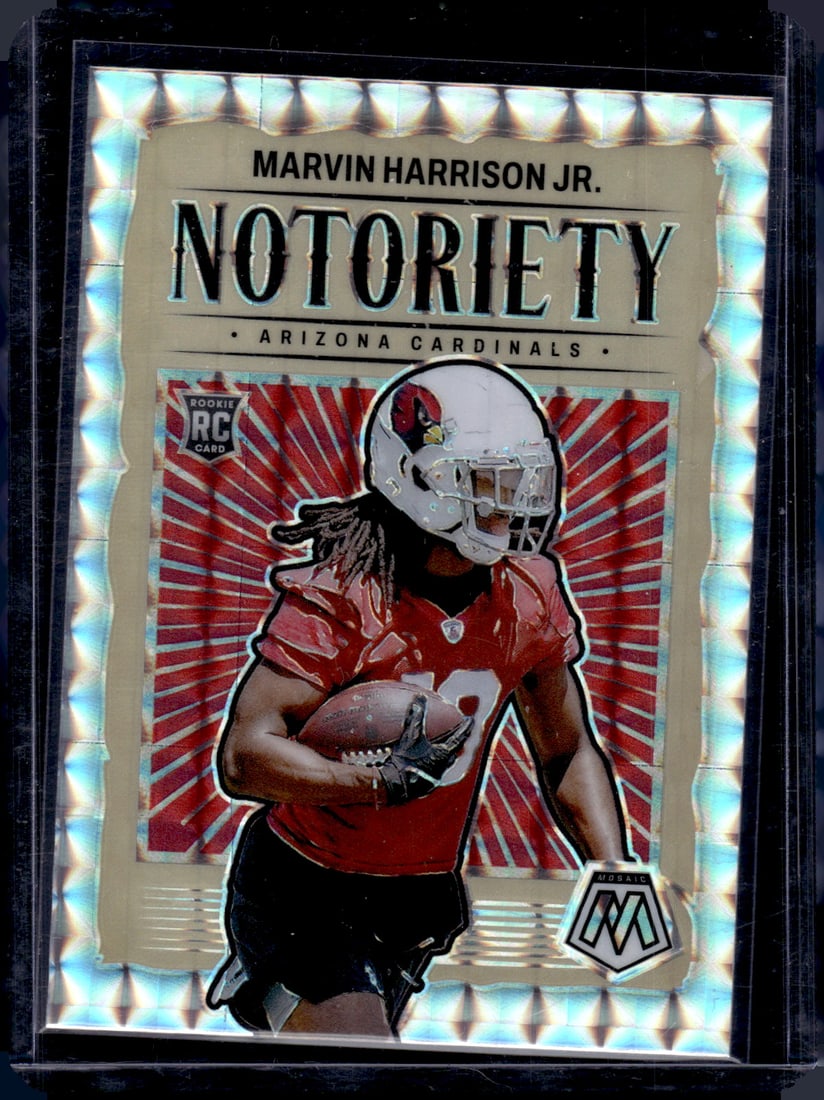 Marvin Harrison Jr. Notoriety Silver Mosaic Prizm RC 2024 Panini Mosaic #22: Marvin Harrison Jr. Notoriety Silver Mosaic Prizm RC 2024 Panini Mosaic #22