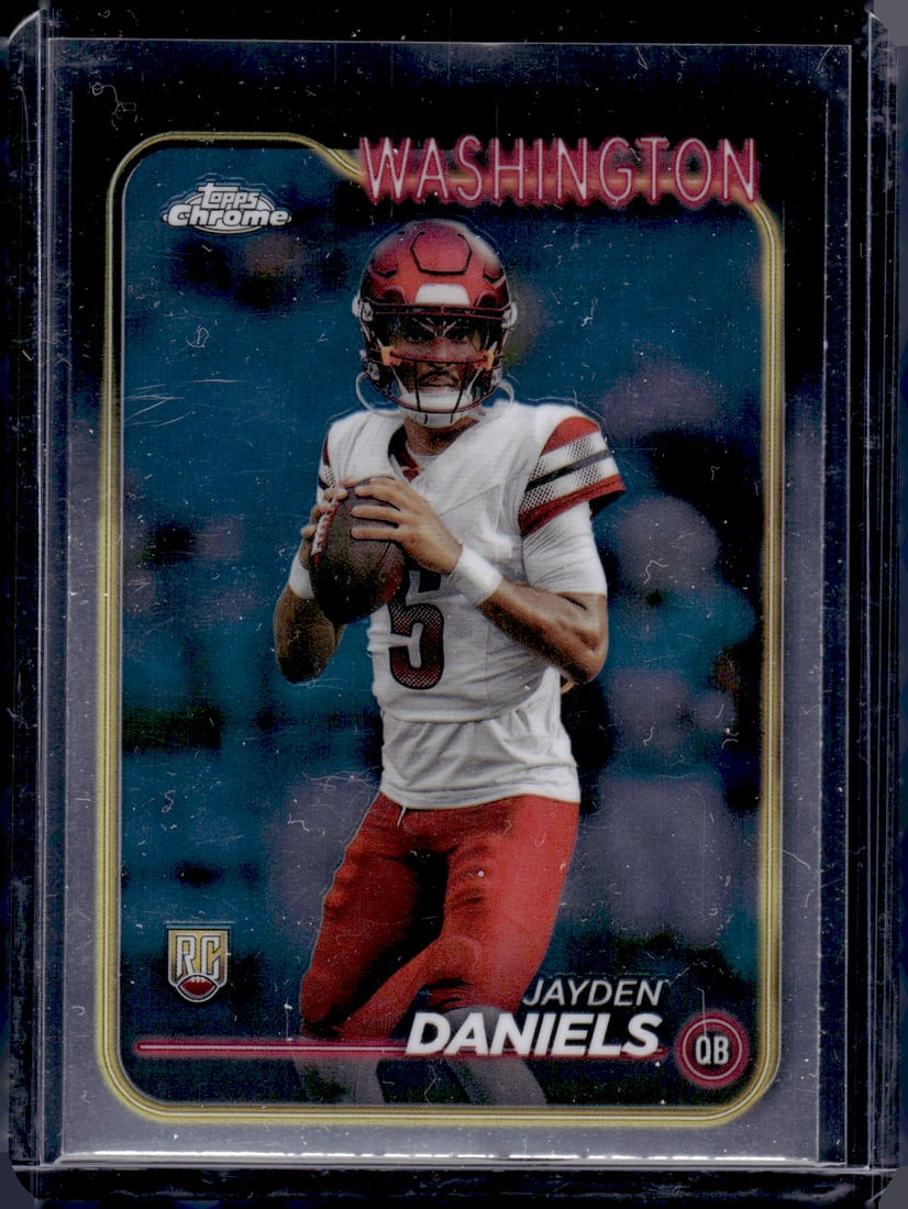 Jayden Daniels RC 2024 Topps Chrome #201: Jayden Daniels RC 2024 Topps Chrome #201