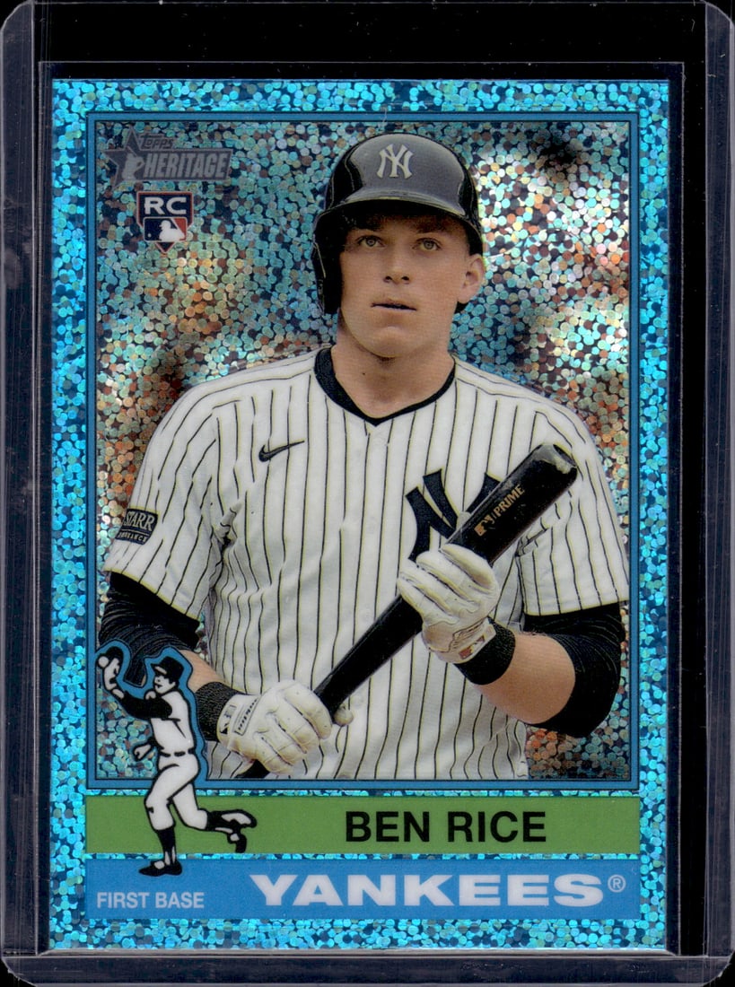 Ben Rice Blue Sparkle Refractor RC 2025 Topps Heritage #406 (1 of 1)