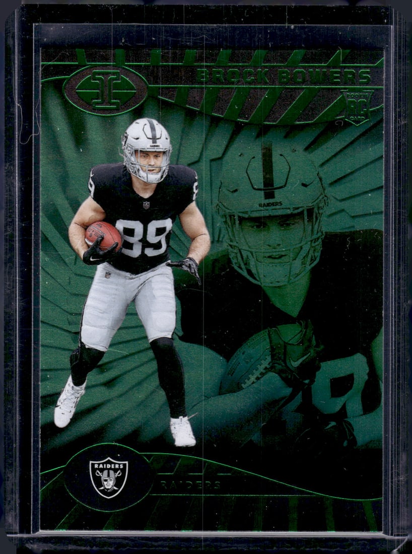 Brock Bowers Emerald Trophy Collection RC 2024 Panini Illusions #47: Brock Bowers Emerald Trophy Collection RC 2024 Panini Illusions #47