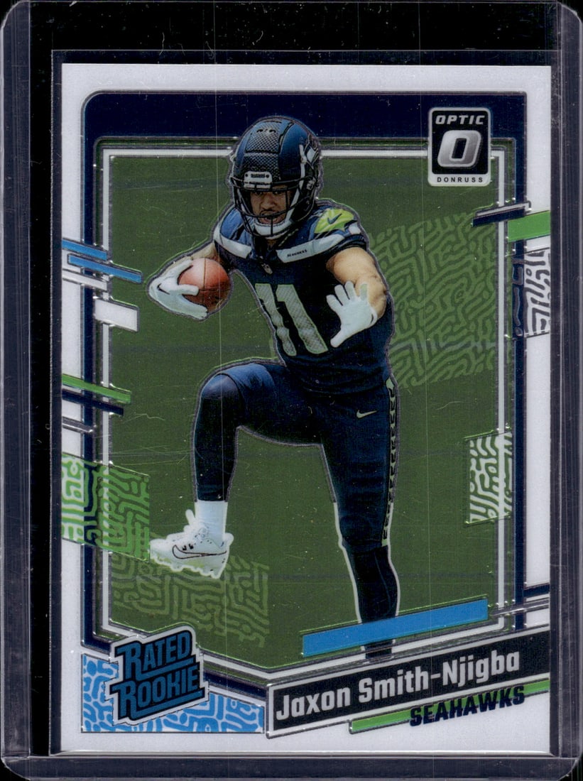 Jaxon Smith-Njigba RC 2023 Donruss Optic #293 Sports Cards, Football Cards, Rookie Card: Jaxon Smith-Njigba RC 2023 Donruss Optic #293, NFL Trading Cards, Super Bowl, Ohio St. Buckeyes Football, Seattle Seahawks NFL