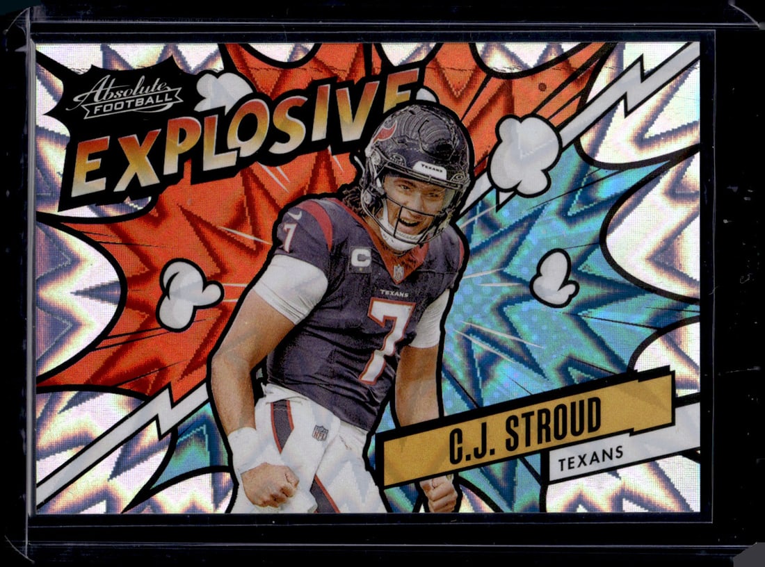 Cj Stroud Explosive SSP Case Hit 2024 Panini Absolute #EX-CJS Football Cards, Sports Cards (1 of 2)