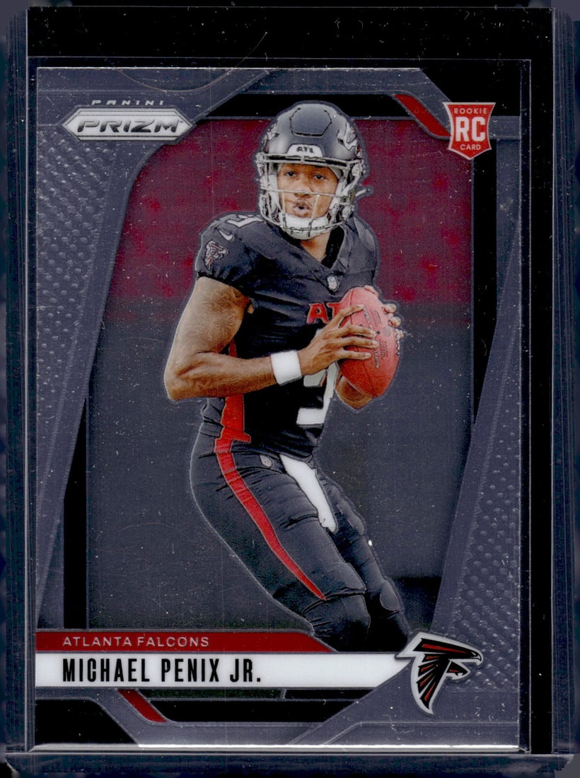 2024 Panini Prizm Michael Penix RC Falcons Football Card #378, Rookie Card, NFL Trading Cards: 2024 Panini Prizm Michael Penix RC Falcons Football Card #378, sports Cards, Football Cards, Football Trading Cards, Rookie Football Cards, Atlanta Falcons Rookie Quarterback, Super Bowl Football Card
