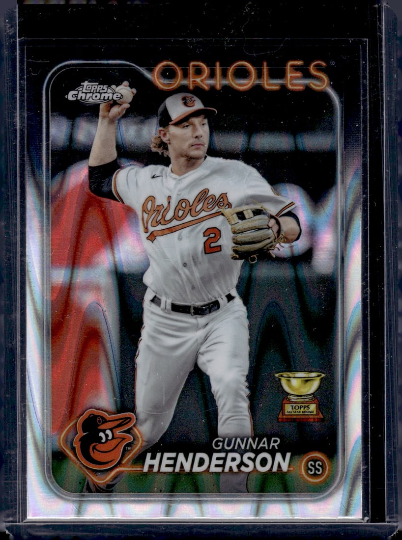 2024 Topps Chrome Gunnar Henderson Raywave Refractor Baseball Card #36 (1 of 2)