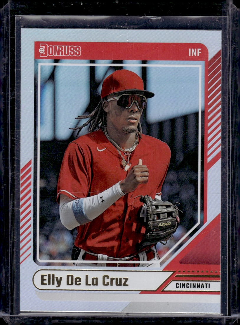 Elly De La Cruz Holo Foil 2024 Panini Donruss #18 Baseball Card: Elly De La Cruz Holo Foil 2024 Panini Donruss #18 Baseball Card