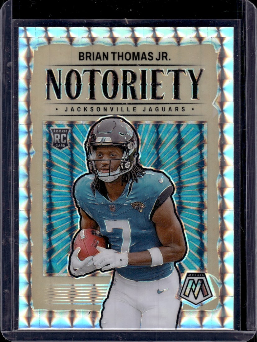 Brian Thomas Jr. Notoriety Silver Mosaic Prizm RC 2024 Panini Mosaic #25 (1 of 2)