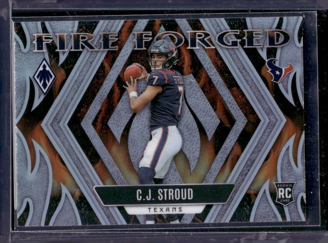 Cj Stroud Fire Forged RC 2023 Panini Phoenix #FF-6: Cj Stroud Fire Forged RC 2023 Panini Phoenix #FF-6