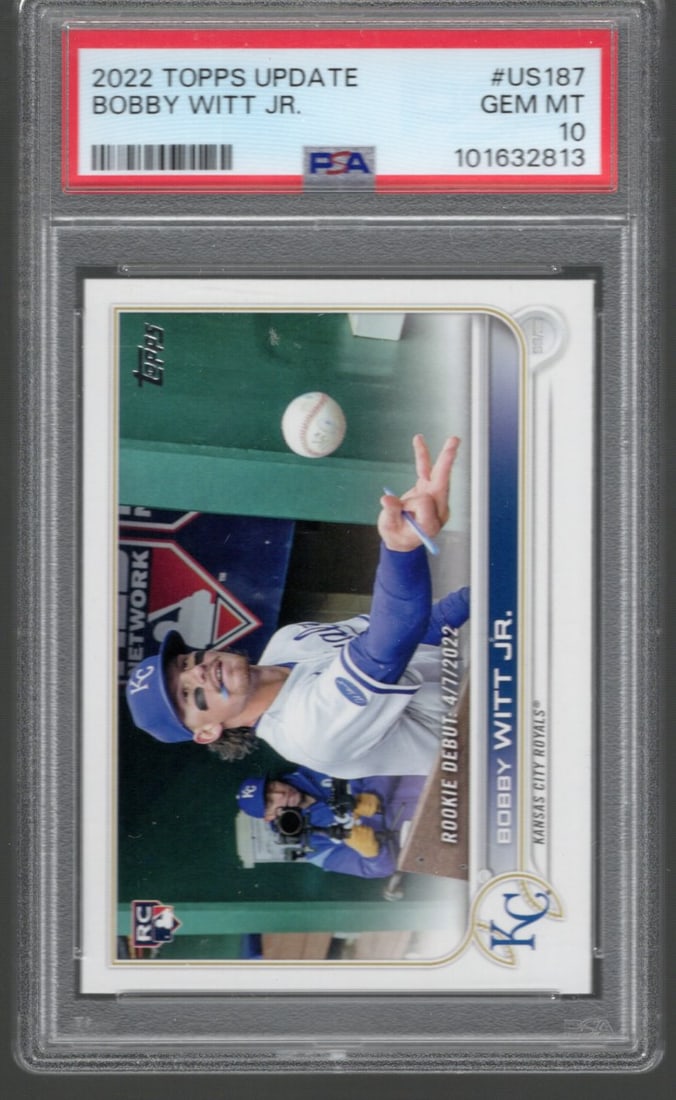 Bobby Witt Jr. RC 2022 Topps Update #US187 PSA 10 Baseball Card (1 of 2)