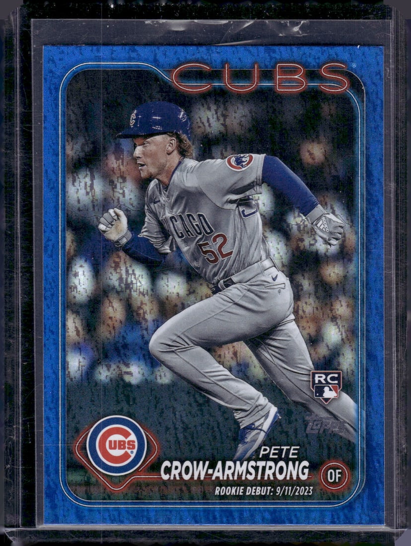 Pete Crow-Armstrong Blue Foil RC /999 2024 Topps Update #US91 Baseball Cards, Rookie Cards: Pete Crow-Armstrong Blue Foil RC /999 2024 Topps Update #US91 Baseball Cards, MLB Trading Cards, Sports Cards, Chicago Cubs, Chicago Cubs Baseball Cards, Chicago Cubs Rookie Cards, Chicago Cubs Cards,