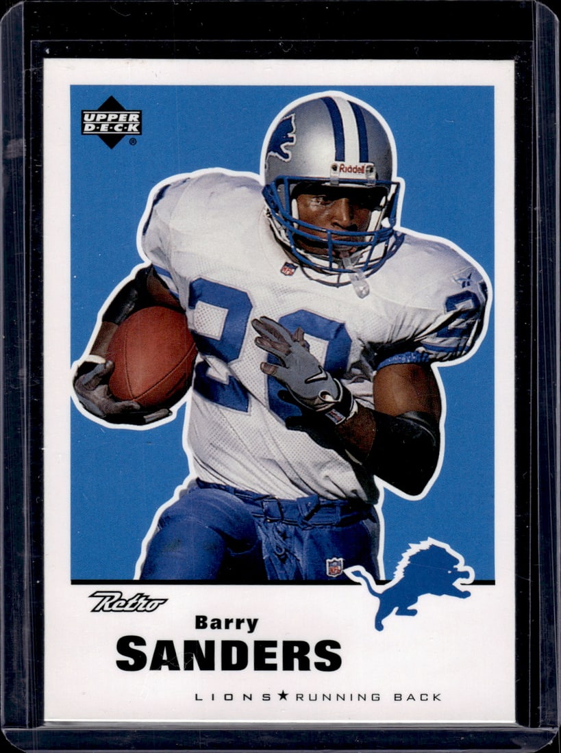 Barry Sanders Retro 1999 Upper Deck #55 Football Cards, Vintage Football Card, NFL Trading Cards (1 of 2)
