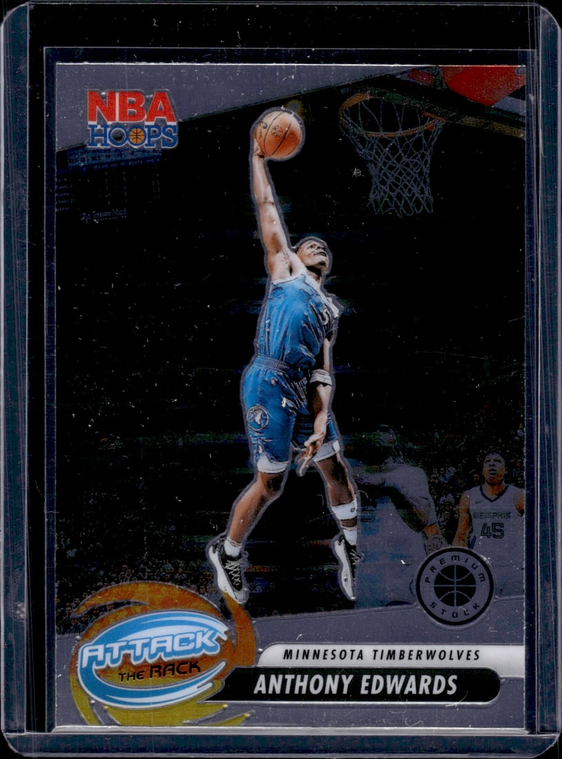 Anthony Edwards Attack the Rack 2023-24 Panini Premium Stock #7: Anthony Edwards Attack the Rack 2023-24 Panini Premium Stock #7