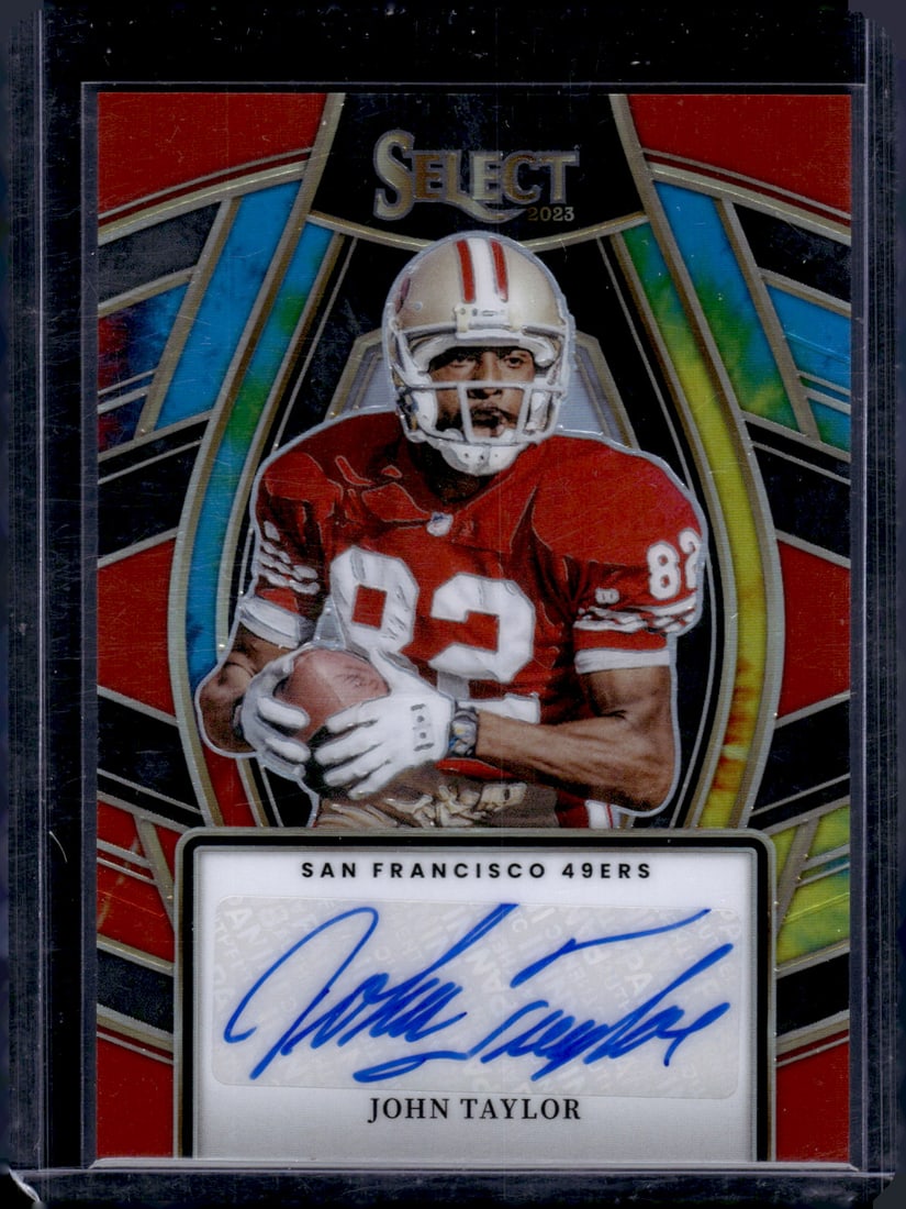 John Taylor Tie Dye Prizm Auto /25 2023 Panini Select #SELS-JTA: John Taylor Tie Dye Prizm Auto /25 2023 Panini Select #SELS-JTA