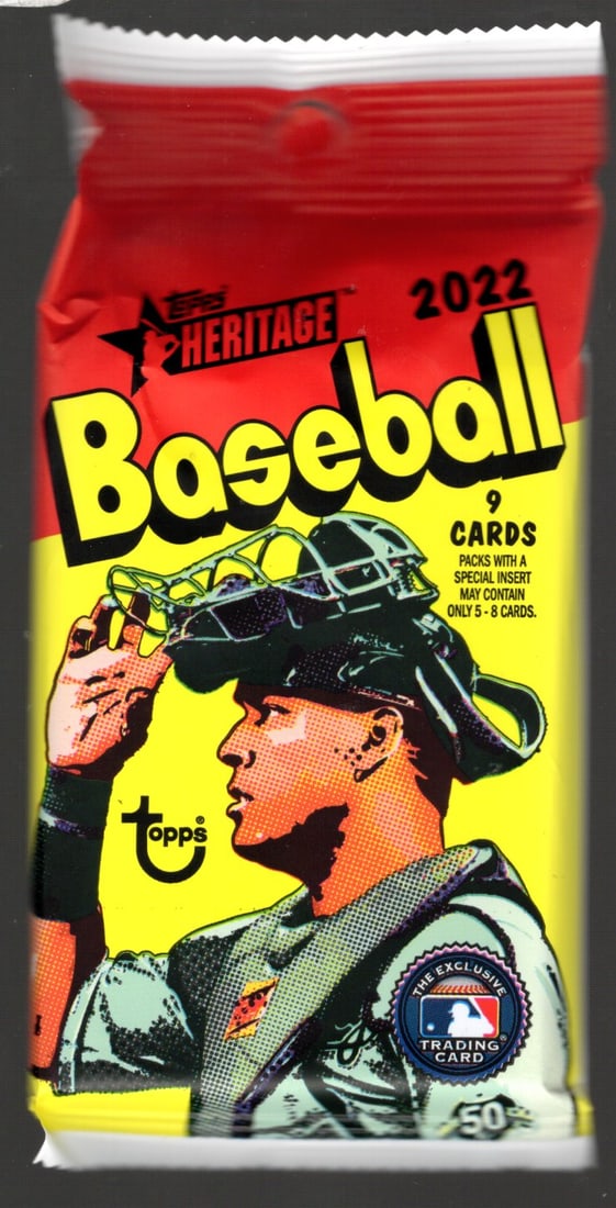 2022 Topps Heritage Baseball Cards Hanger Value Pack Sports Cards (1 of 1)