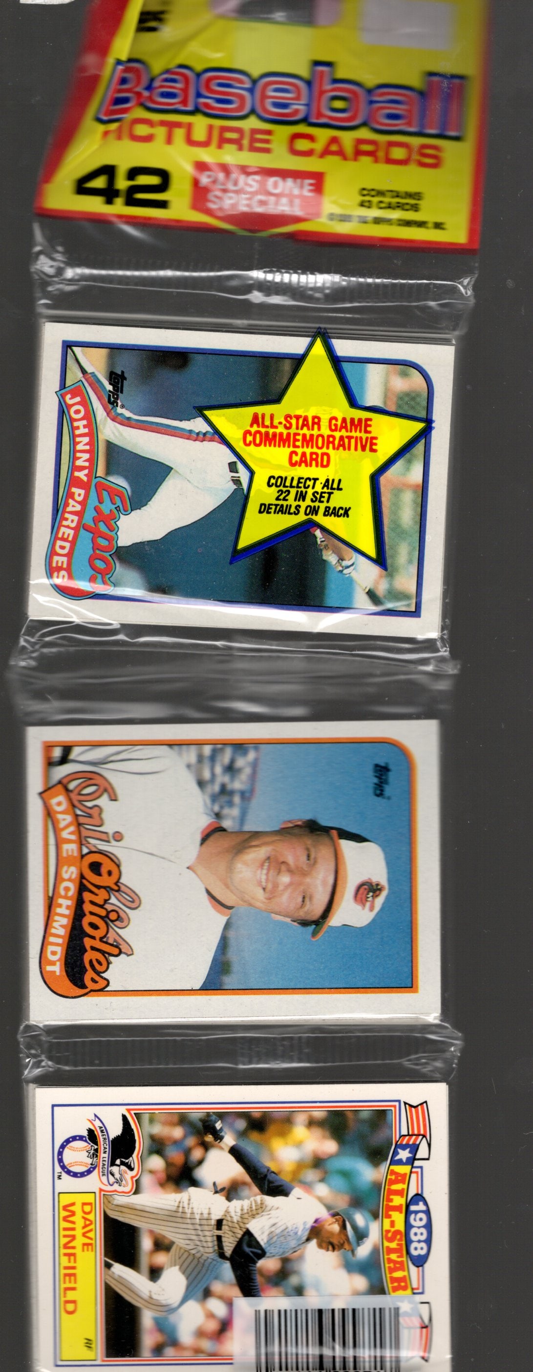 1989 Topps Baseball Cards Hanger Rack Pack 42 Cards Plus 1 Special Card Sports Cards: 1989 Topps Baseball Cards Hanger Rack Pack 42 Cards Plus 1 Special Card Sports Cards