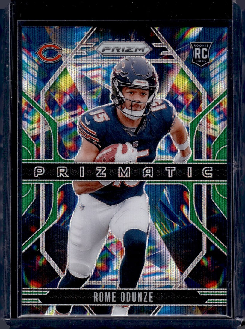 Rome Odunze Prizmatic Green Wave Prizm RC 2024 Panini Prizm #9, Rookie Card, Football Cards (1 of 2)