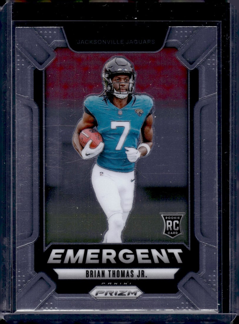 Brian Thomas Jr. Emergent RC 2024 Panini Prizm #12, Rookie Card, Sports Cards, NFL Trading Cards: Brian Thomas Jr. Emergent RC 2024 Panini Prizm #12, Panini Football Cards, Football Cards, Rookie Football Cards, Rookie Sports Cards, 2024 Sports Cards
