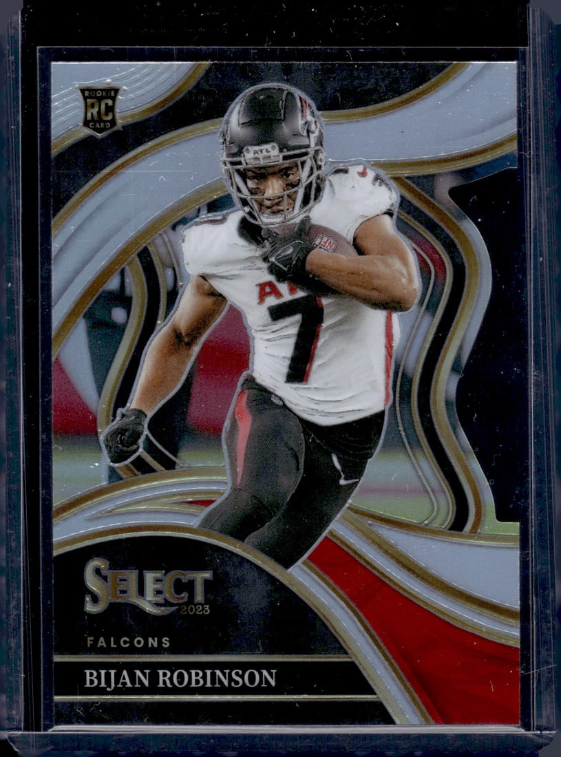 Bijan Robinson Silver Prizm Die Cut RC 2023 Panini Select #296, Rookie Card, Sports Cards (1 of 2)