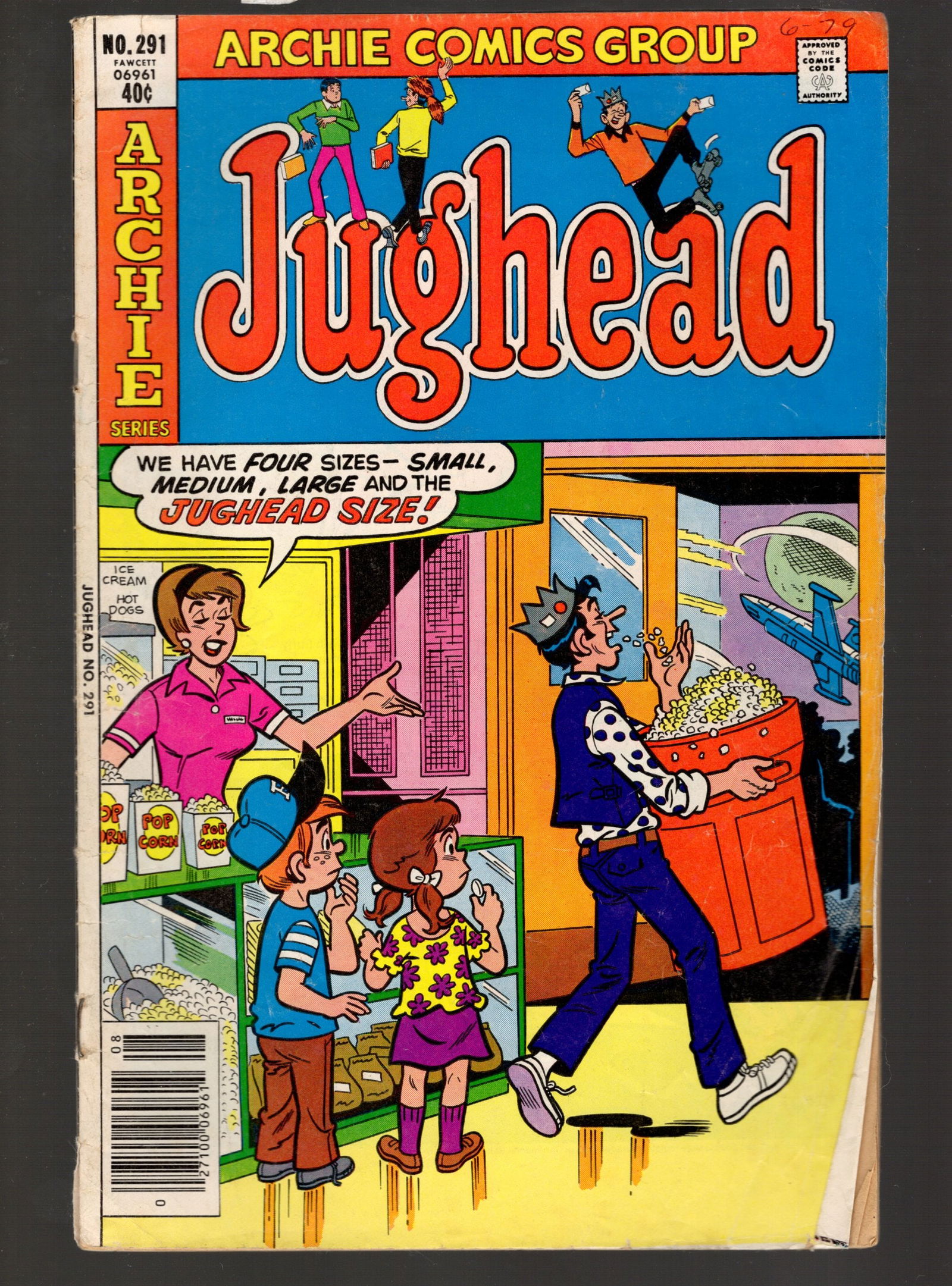 Jughead Archies Series Comic Book No 291 1979  Ad cut out inside, Vintage Comic Book, Old Comic Book (1 of 2)