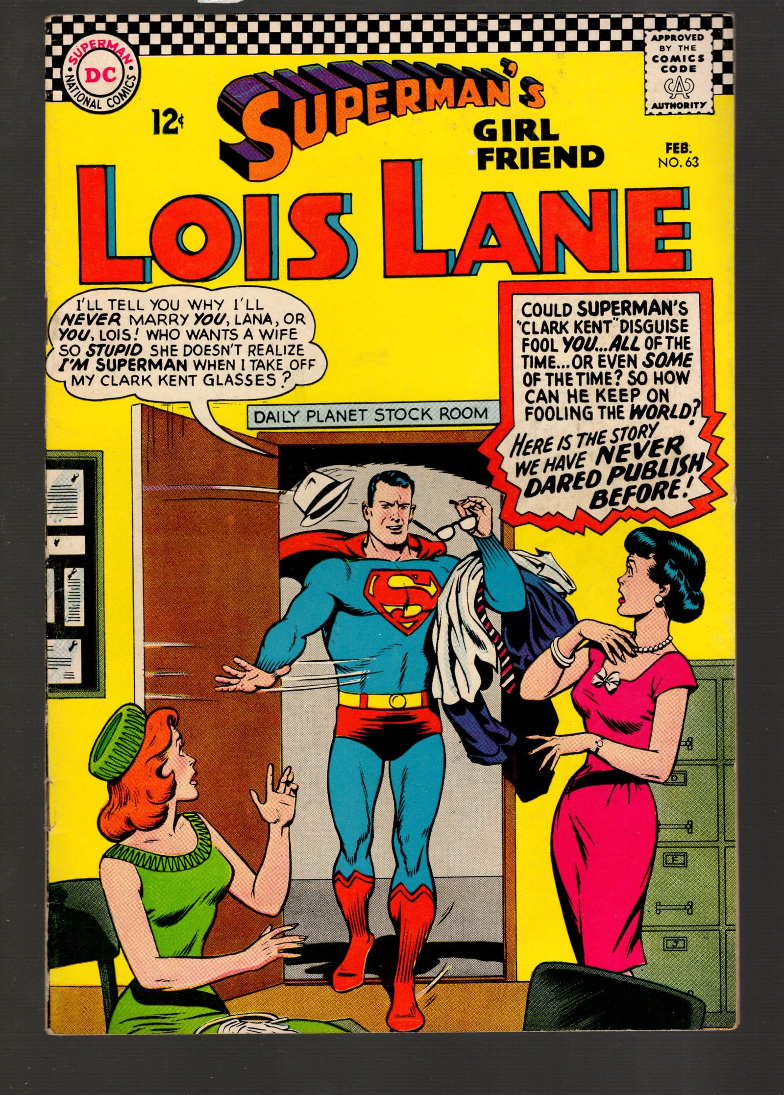 Superman's Girl Friend, Lois Lane #63 1966 Vintage Comic Book DC Comics (1 of 2)