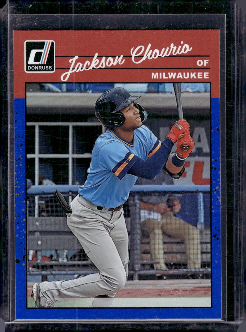 Jackson Chourio Holo Blue 2023 Panini Donruss #243 (1 of 2)