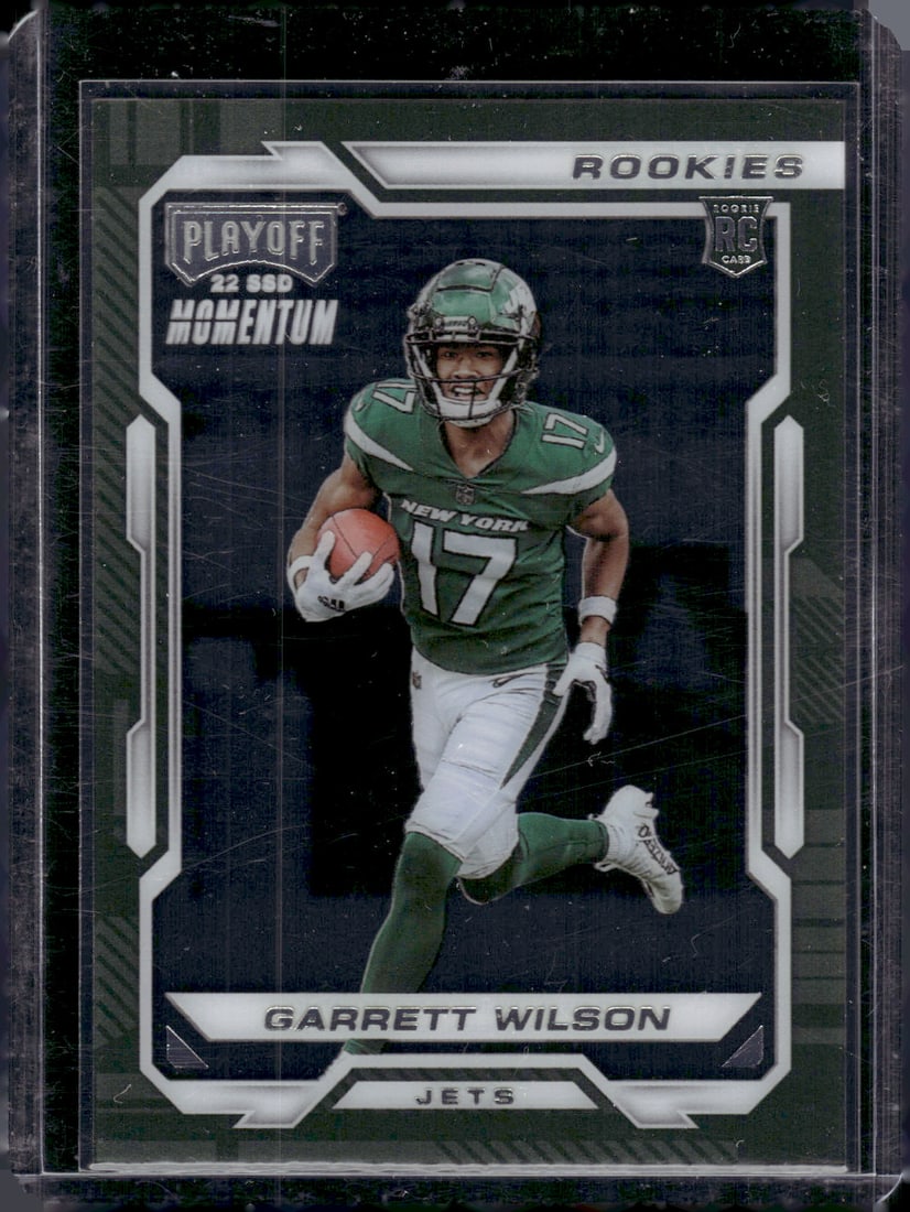 Garrett Wilson RC 2022 Panini Chronicles Playoff #PMR-7: Garrett Wilson RC 2022 Panini Chronicles Playoff #PMR-7