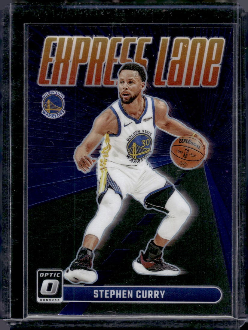 Stephen Curry Express Lane Purple Prizm 2023-24 Donruss Optic #25, Basketball Cards, NBA Cards (1 of 2)