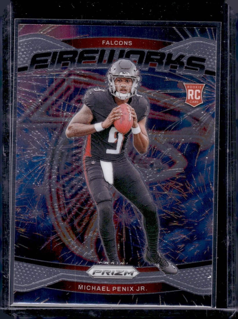 Michael Penix Jr. Fireworks RC 2024 Panini Prizm #16 Sports Cards, Rookie Cards, Atlanta Falcons (1 of 2)