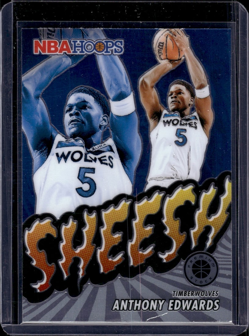 Anthony Edwards Sheesh 2023-24 Panini Premium Stock #19: Anthony Edwards Sheesh 2023-24 Panini Premium Stock #19