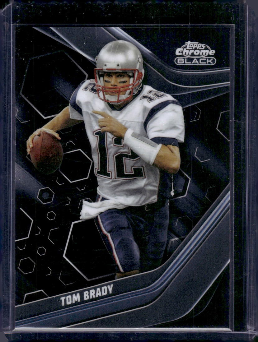 Tom Brady Topps Chrome Black 2023 Topps Composite #130, new England Patriots Quarterback (1 of 2)