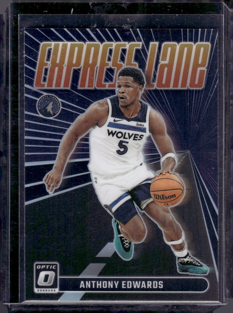 Anthony Edwards Express Lane Holo Prizm 2023-24 Donruss Optic #24: Anthony Edwards Express Lane Holo Prizm 2023-24 Donruss Optic #24