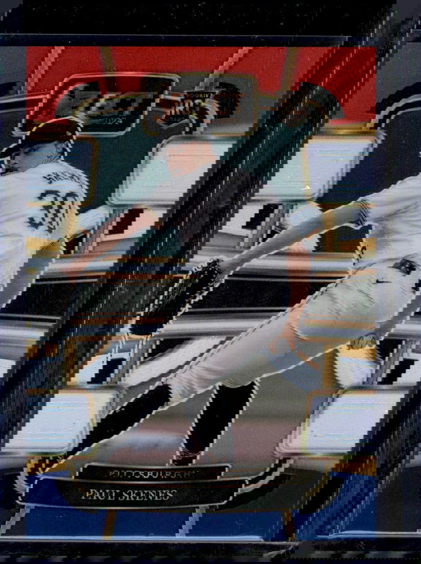 Paul Skenes Red/Blue Prizm RC 2024 Panini Select #1 Baseball Card (1 of 2)