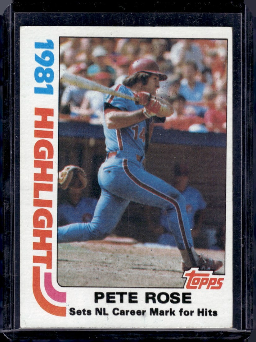 Pete Rose 1981 Highlights 1982 Topps #4 Vintage Baseball Card (1 of 1)