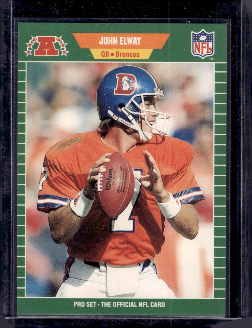 John Elway 1989 Pro Set #100 Error Card Drafted 1st Round Football Cards Sports Cards (1 of 2)