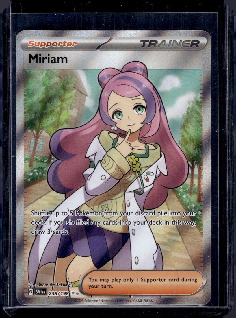 2023 Pokemon Scarlet & Violet Base Set Miriam Full Art 238/198 TCG Cards (1 of 2)