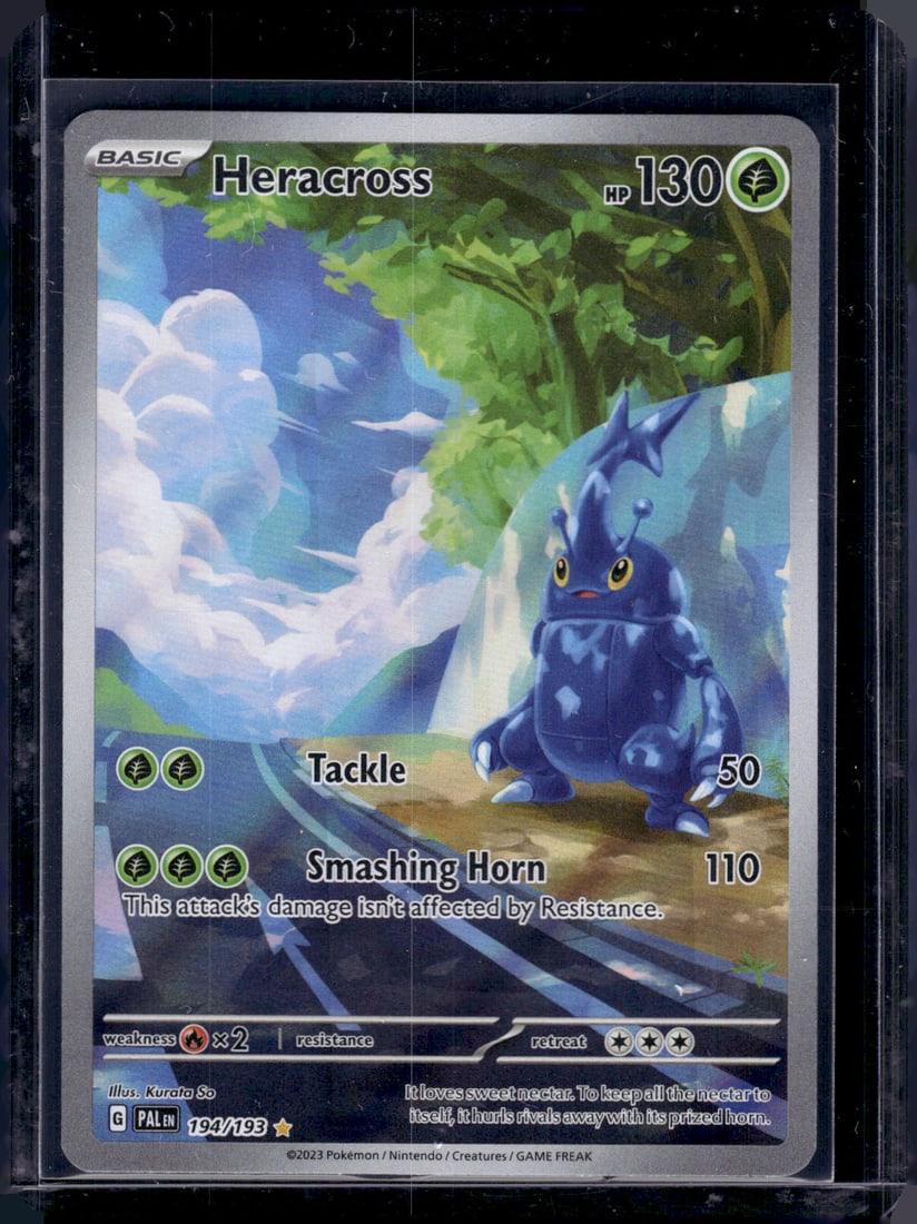2023 Pokemon Paldea Evolved Heracross Full Art 194/193 Pokemon Cards, TCG, Trading Card Game: 2023 Pokemon Paldea Evolved Heracross Full Art 194/193