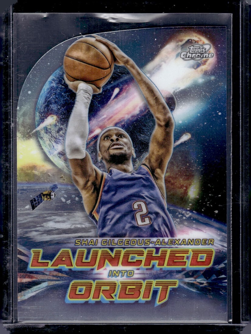 Shai Gilgeous-Alexander Launched Into Orbit Die Cut 2023-24 Topps Chrome Cosmic #LIO-17 (1 of 2)