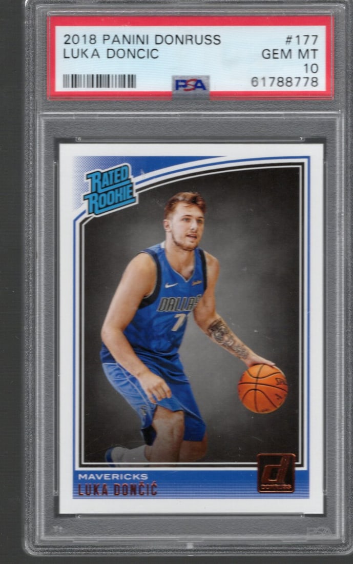 Luka Doncic RC 2018-19 Panini Donruss #177 PSA 10 Basketball Card Sports Card (1 of 2)
