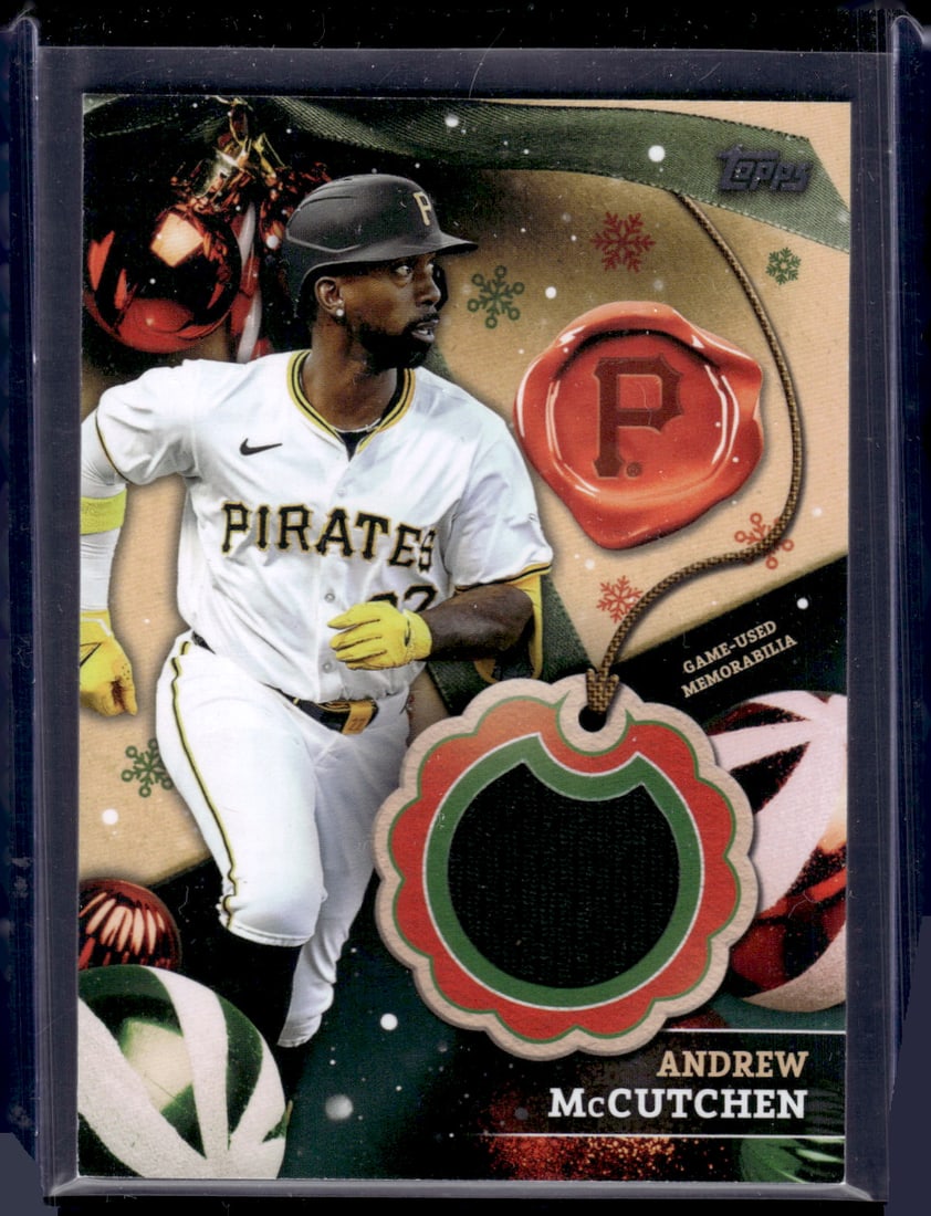 Andrew McCutchen Game Used Patch 2024 Topps Holiday #RC-AM Baseball Card (1 of 2)