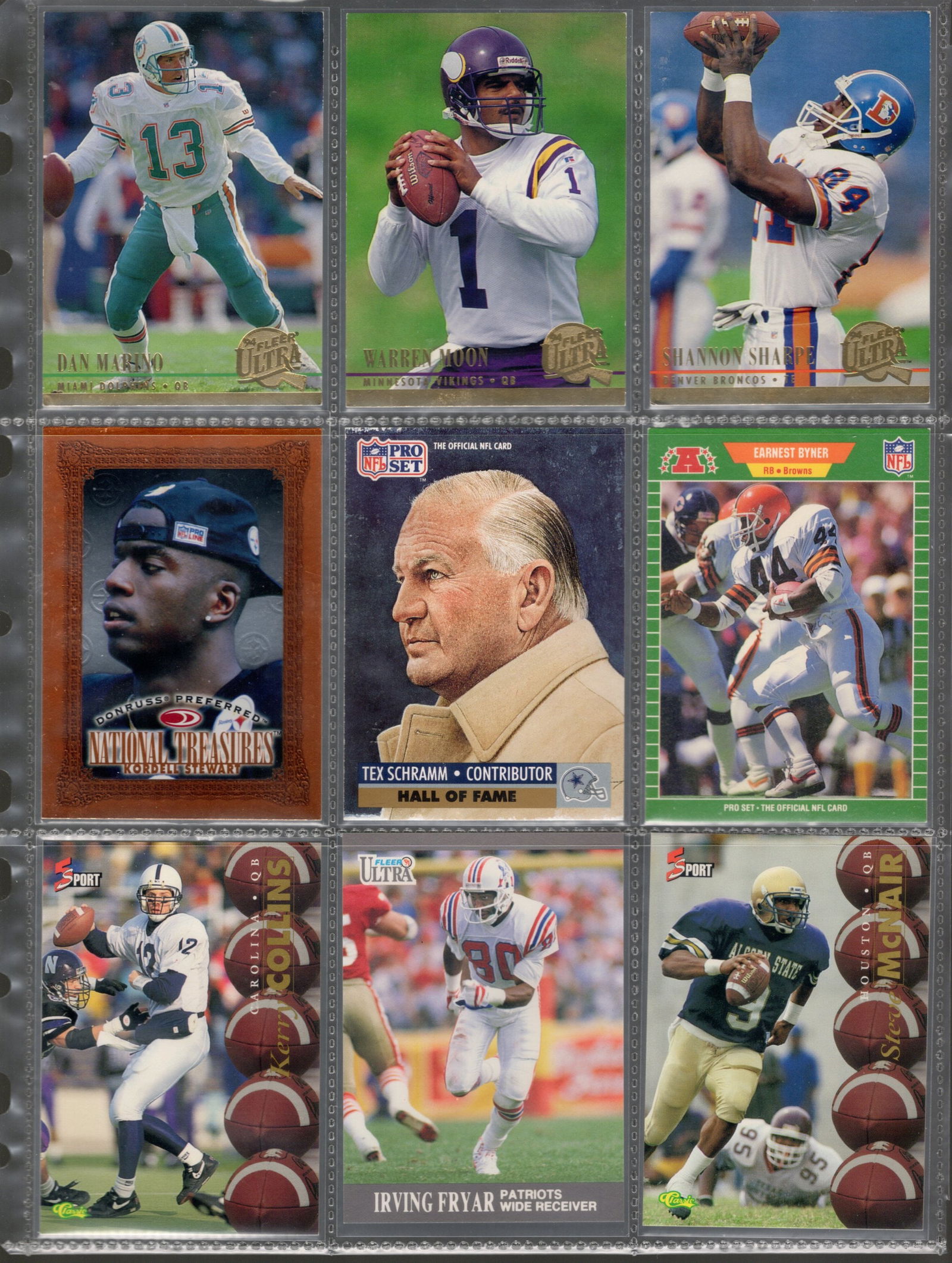 Vintage Football Cards: Fleer Ultra Score Pro-Set Classic Sport Dan Marino (1 of 2)