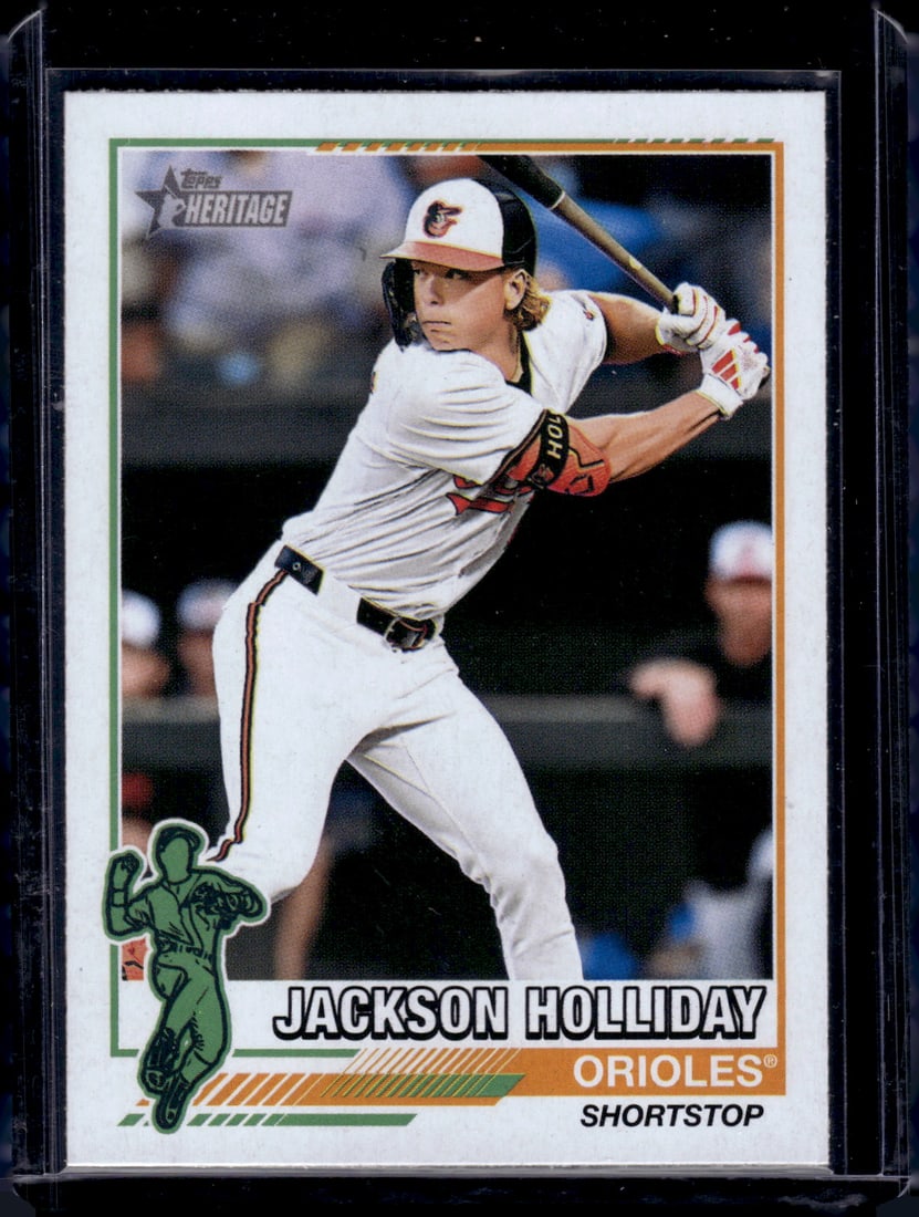 Jackson Holliday Redefined Green Back Variation 2025 Topps Heritage #76R-5: Jackson Holliday Redefined Green Back Variation 2025 Topps Heritage #76R-5
