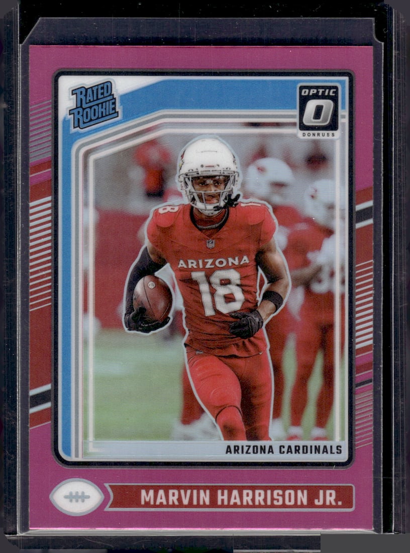 Marvin Harrison Jr. Pink Prizm RC 2024 Donruss Optic #276 Football Card (1 of 2)