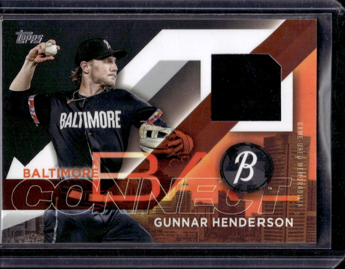 Gunnar Henderson City Connect Game Used Patch 2024 Topps #CC-GH (1 of 2)