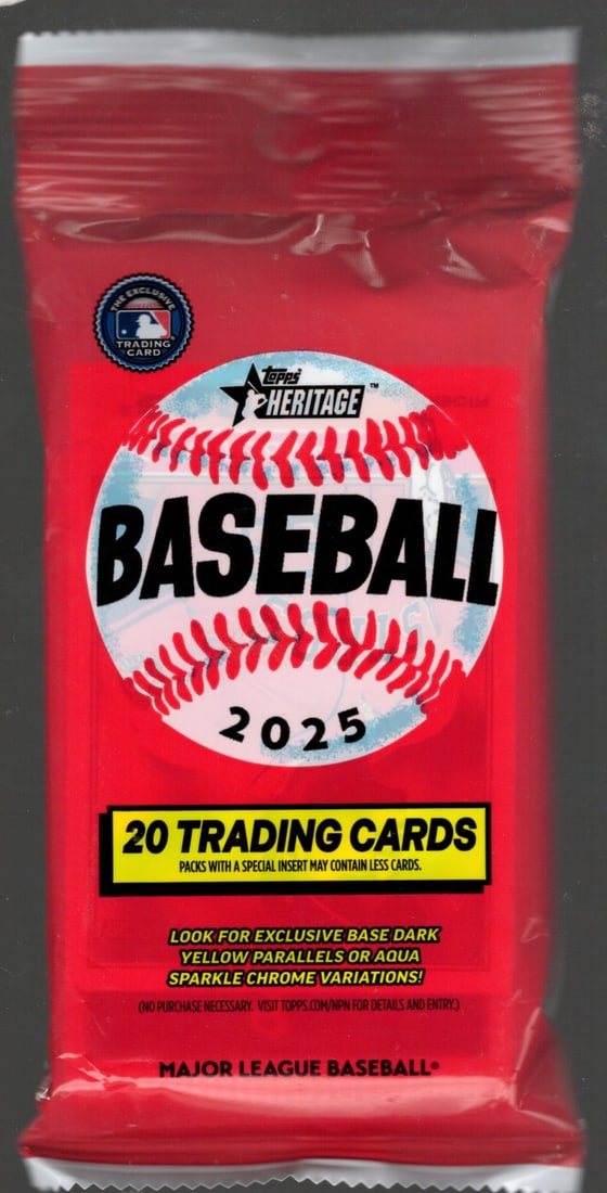2025 Topps Heritage Baseball Cards Hanger Value Pack Sports Cards Rookie Cards (1 of 1)