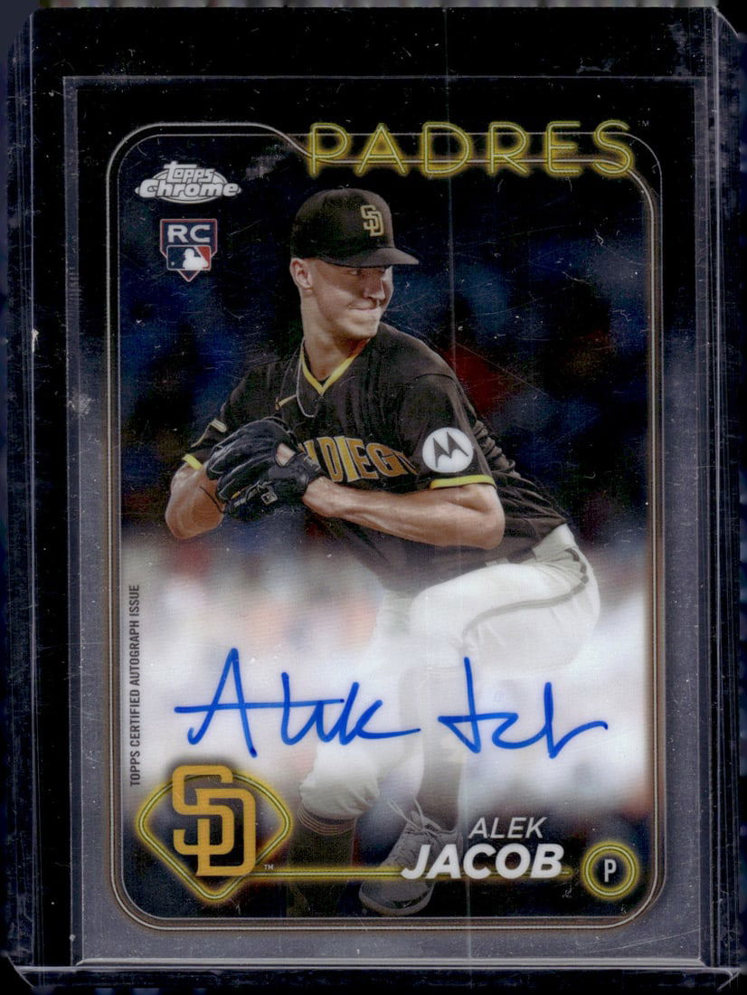 Alek Jacob RC Auto 2024 Topps Chrome #RA-AJ Baseball Card (1 of 2)