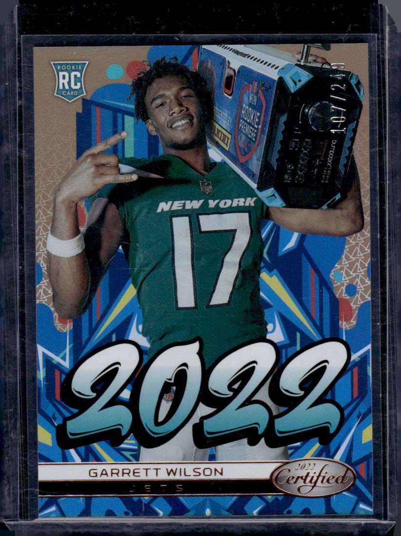 Garrett Wilson Bronze Graffiti RC /249 2022 Panini Certified #2022-7 Football Card (1 of 2)