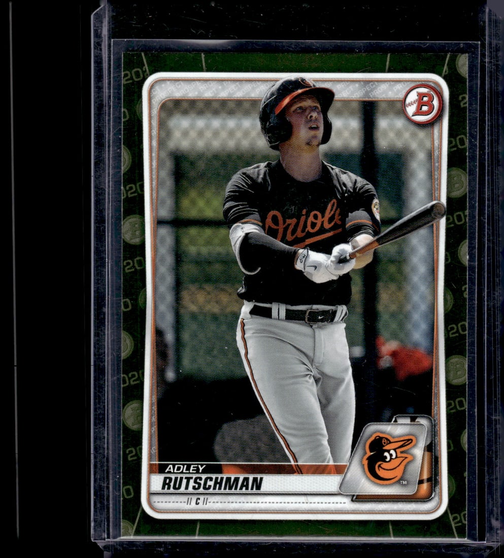 Adley Rutschman Camo Prospects 2020 Bowman #BP-50 Baseball Card: Baseball Cards, MLB Trading Cards, Rookie Cards, Topps Baseball Cards, Topps Sports Cards, Sports Cards for Sale Near Me, Rookie Cards, Rookie Baseball Cards, Topps Rookie Baseball Cards, Topps Rookie
