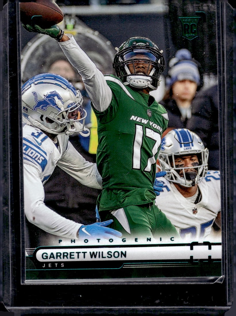 Garrett Wilson Photogenic Teal RC 2022 Panini Chronicles #PH-38: Sports Cards, NFL Trading Cards, Football Cards, Panini Cards, Panini Football Cards, Rookie Cards,Panini Cards, Sports Cards for Sale Near Me, Rookie Card